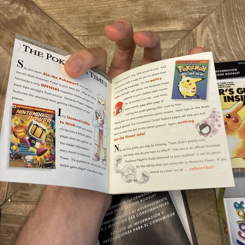 Pokemon Blue Red Game Boy Nintendo Power Player's Guide Offer Insert + Players!